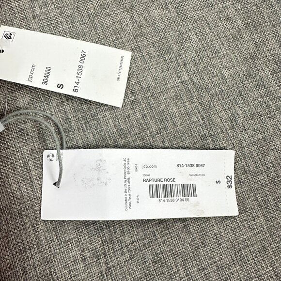 NEW! Liz Claiborne Rapture‎ Rose Blouse Small $32 Round Neck Short Sleeve - Picture 5 of 10